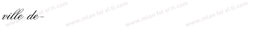 ville de字体转换